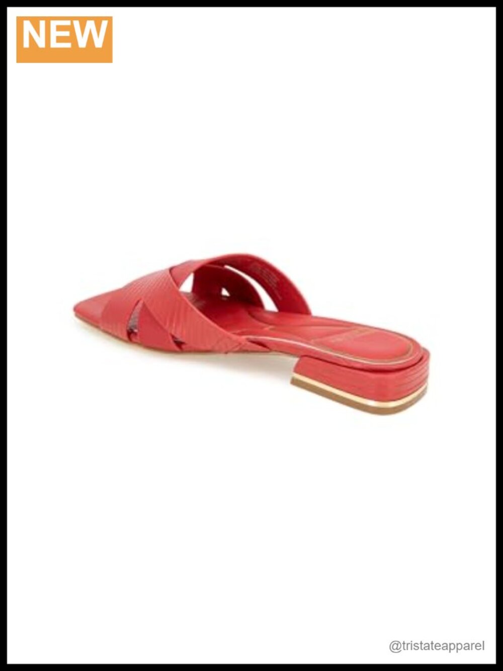 Kenneth Cole New York Women's Issa Flat Slide Sandal Faux Leather - Picture 5 of 6